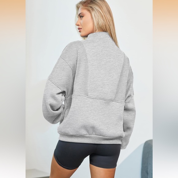 Blencot Gray Quarter Zip Sweatshirt Small - Picture 2 of 8